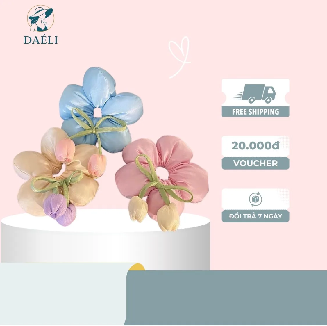 Scrunchies vải mềm