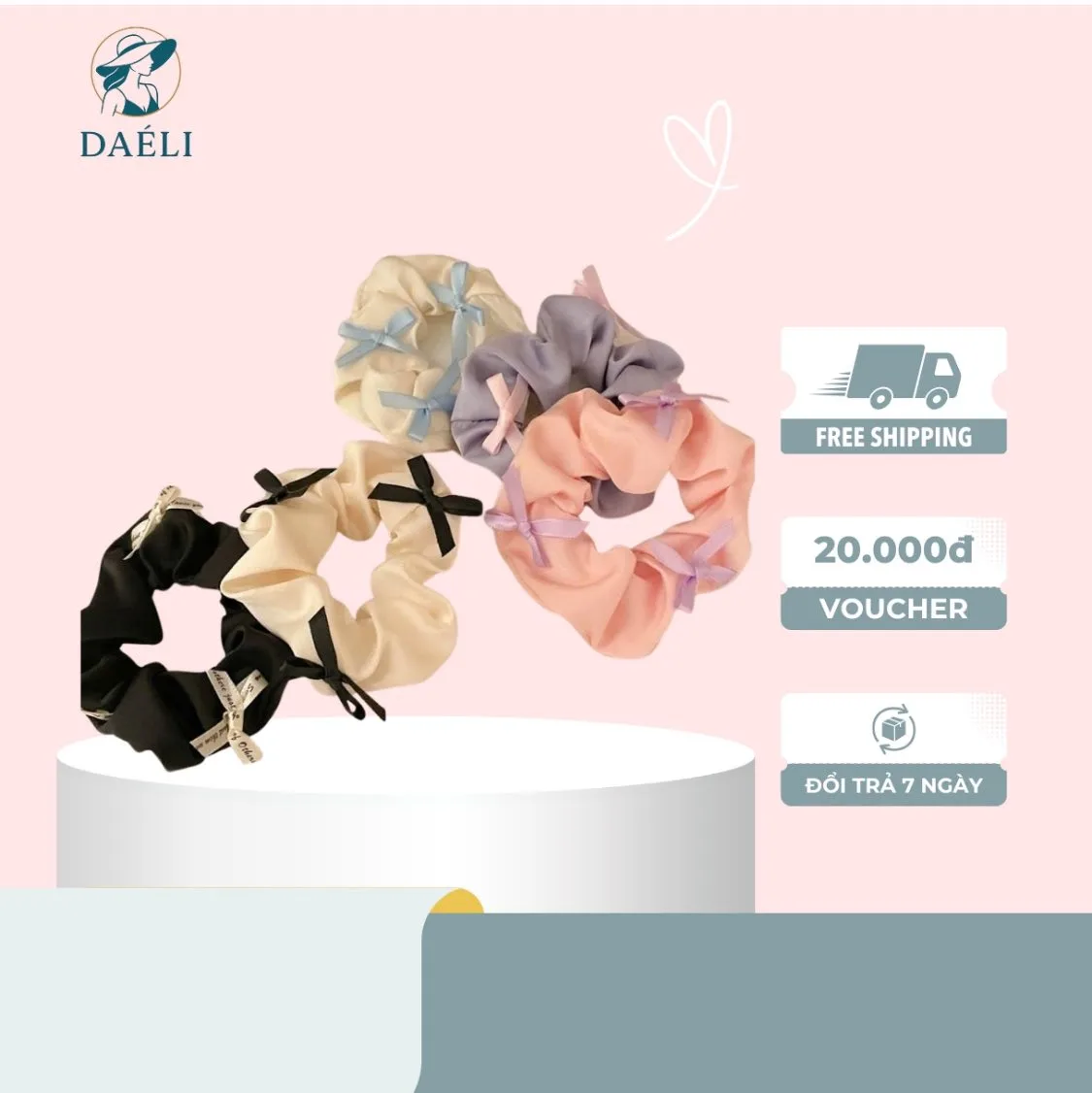 Scrunchies vải mềm