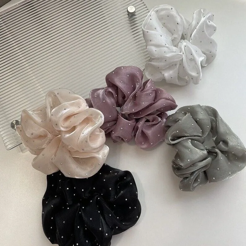 scrunchies lụa nhiều mẫu đính đá