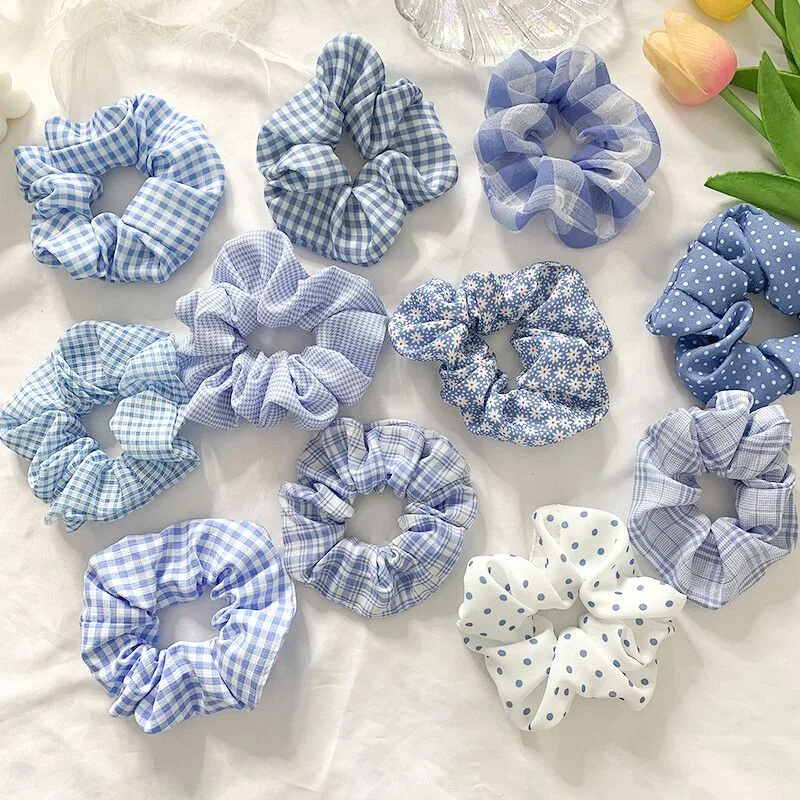 scrunchies vintage đa dạng màu sắc