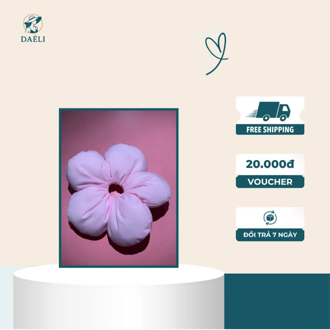 scrunchies hoa xốp